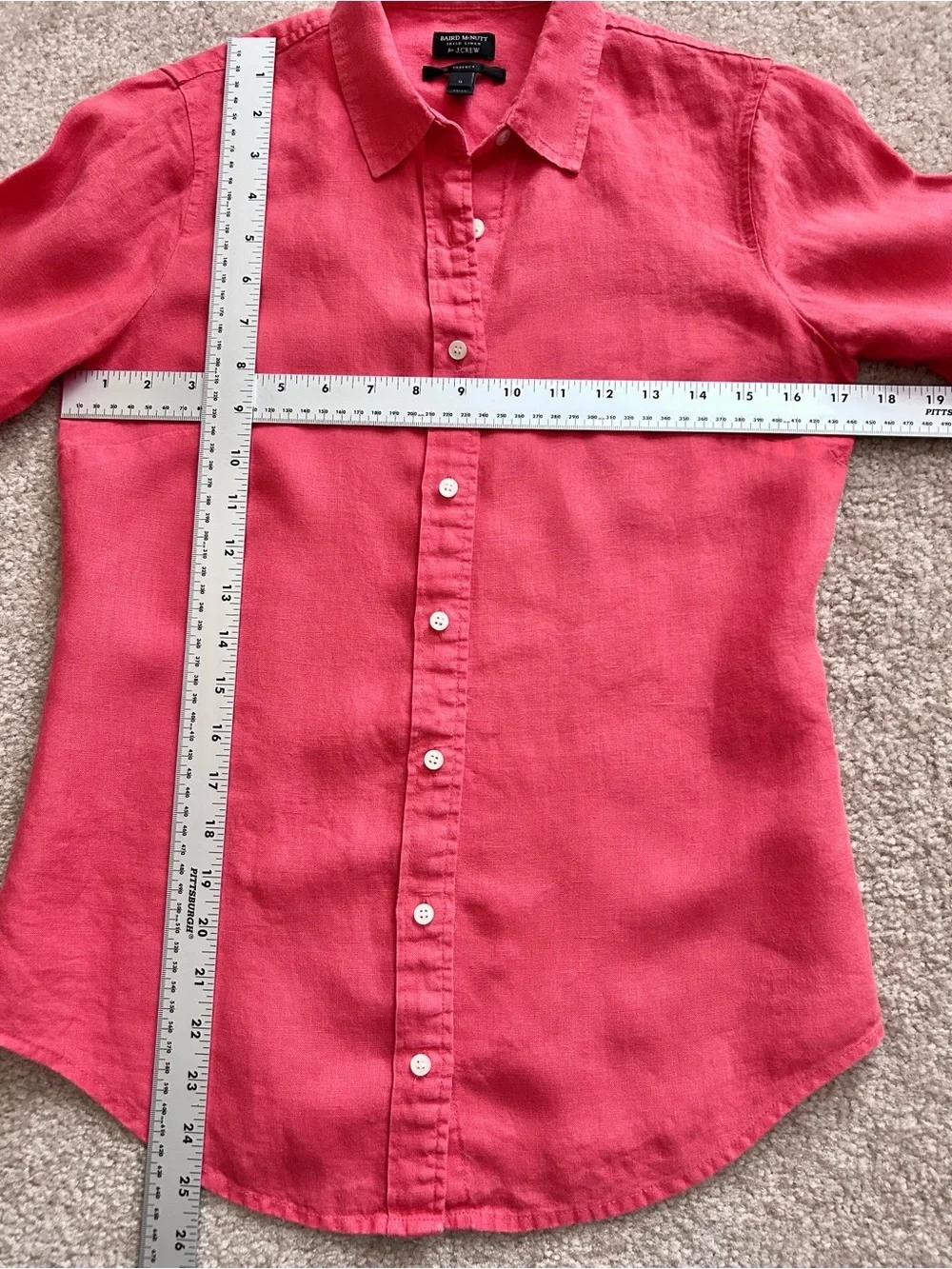 J. Crew Baird McNutt Linen Perfect Long Sleeve Button Down Shirt
